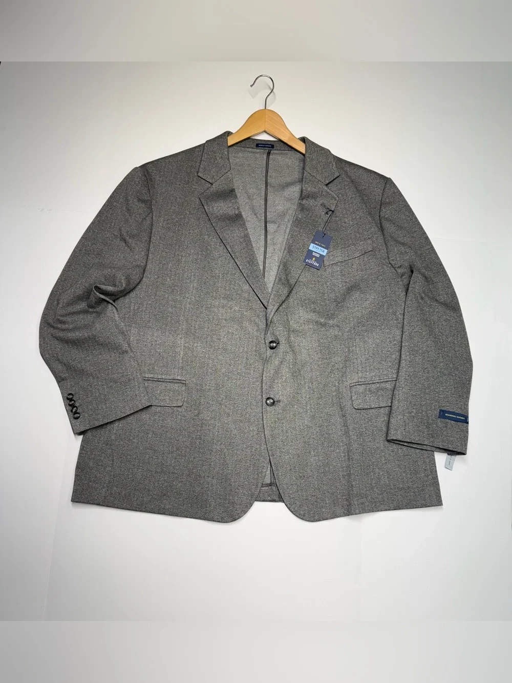 Stafford Mens Blazer Big Tall Sport Coat Charcoal  HB 54 Regular Retail $188NWT